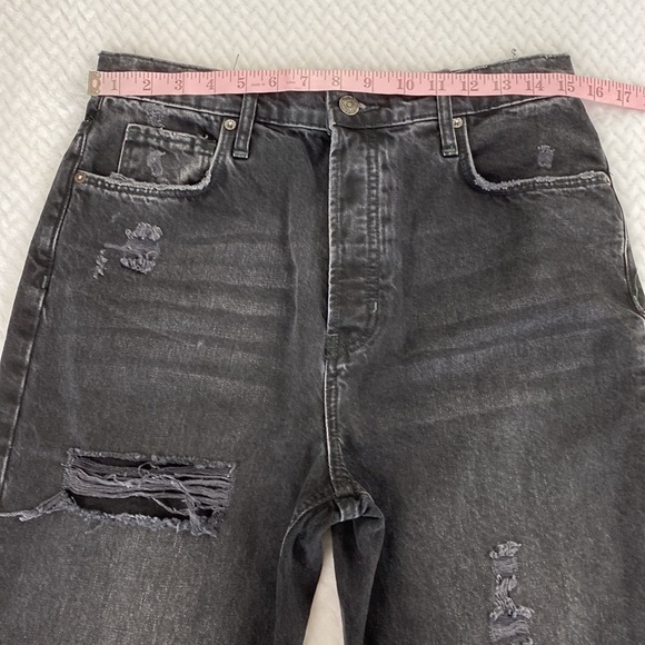 Free People We The Free Obsidian Distressed Tapered Baggy Boyfriend Jeans - Picture 5 of 17